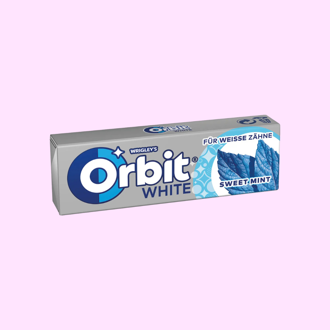 Orbit White Sweet Mint Kaugummi Sugarfree 10 Dragées 14g - SNACKS24.AT