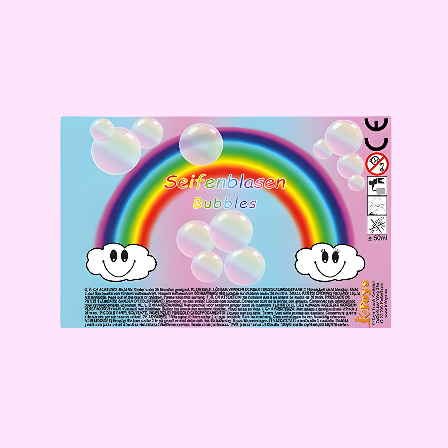 Seifenblasen mit Geduldspiel ca. 55ml - Blau