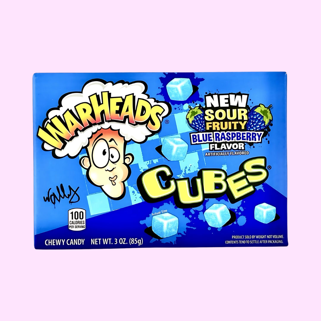 Warheads Cubes Blue Raspberry Theater Box 85g - SNACKS24.AT