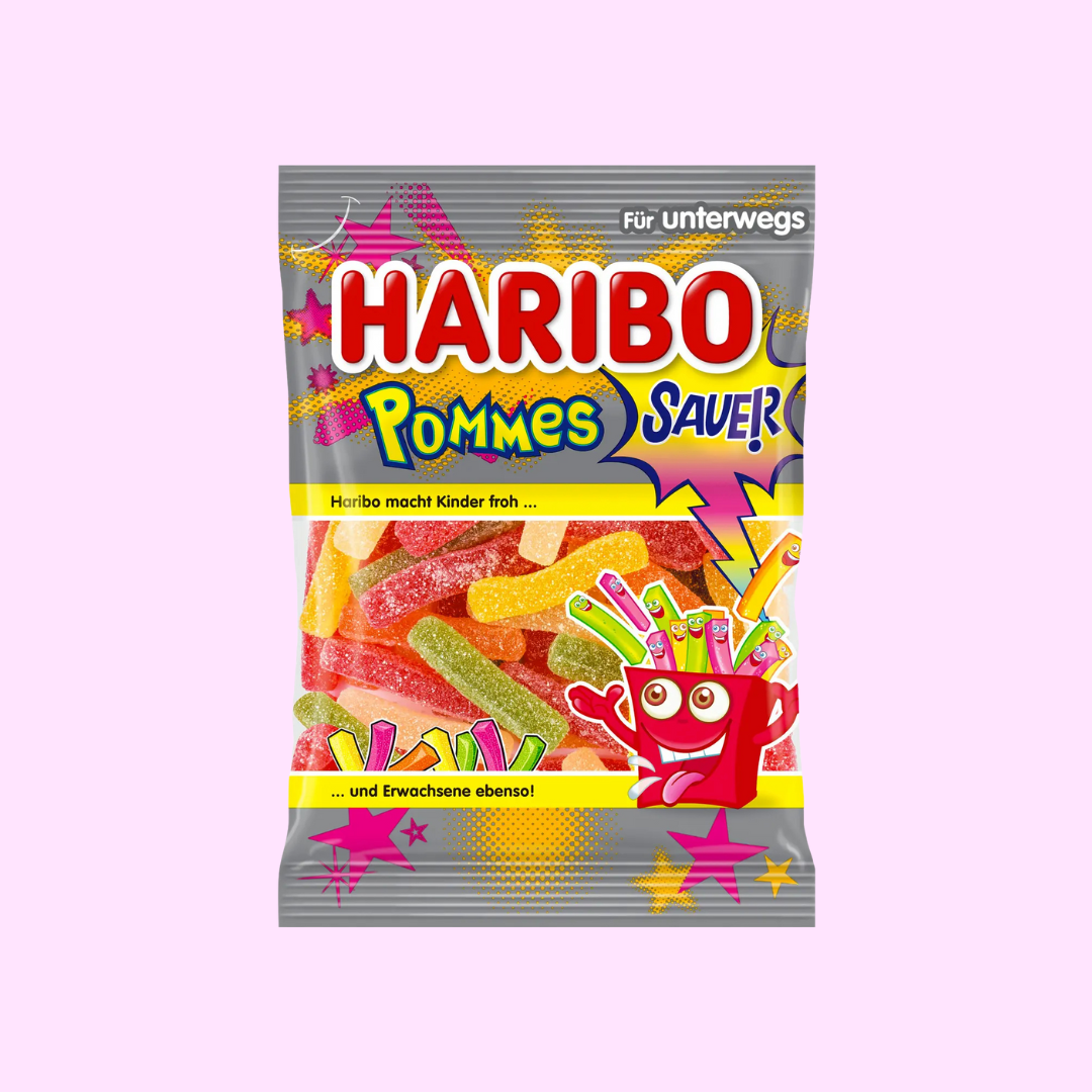 Haribo Pommes SAUER 100g - SNACKS24.AT