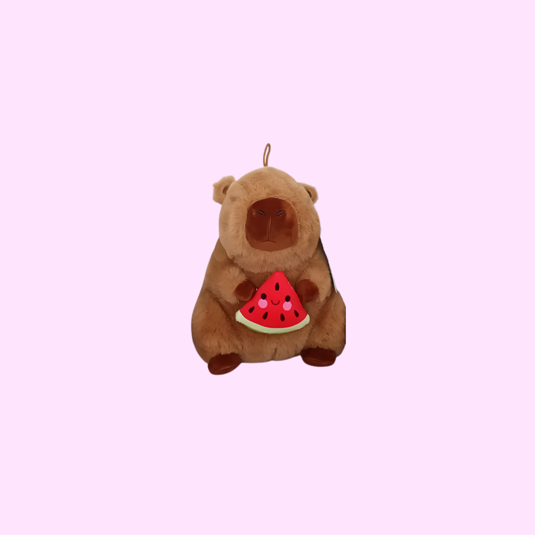 Capybara mit Wassermelone ca. 20cm.