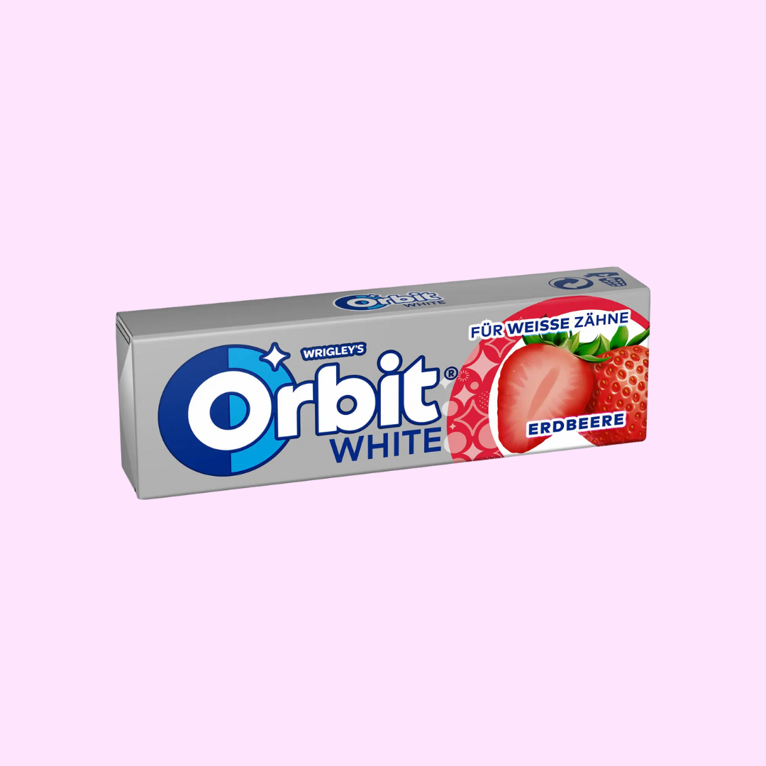 Orbit White Strawberry Kaugummi Sugarfree 10 Dragées 14g
