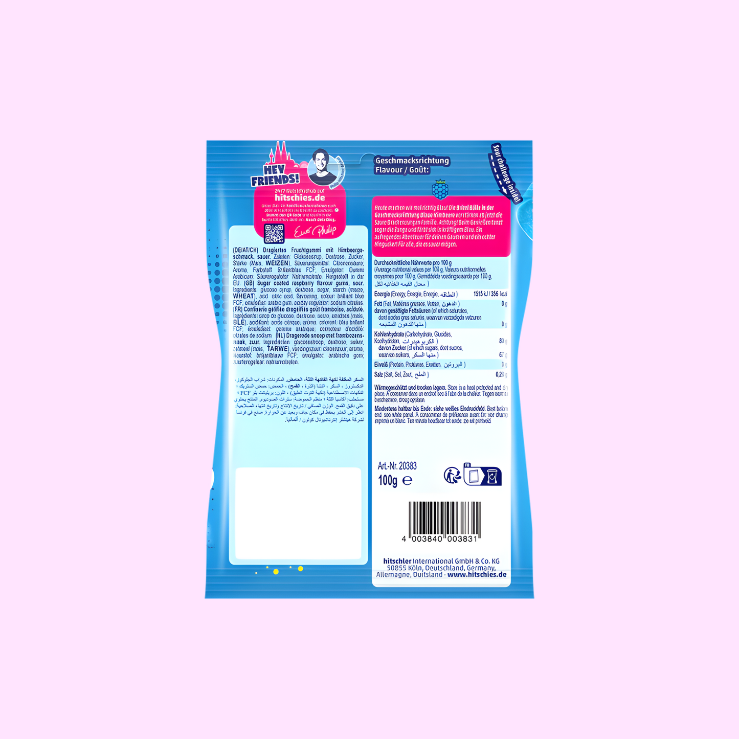 hitschies Saure Drachenzungen brizzl Bälle blau 100g - SNACKS24.AT