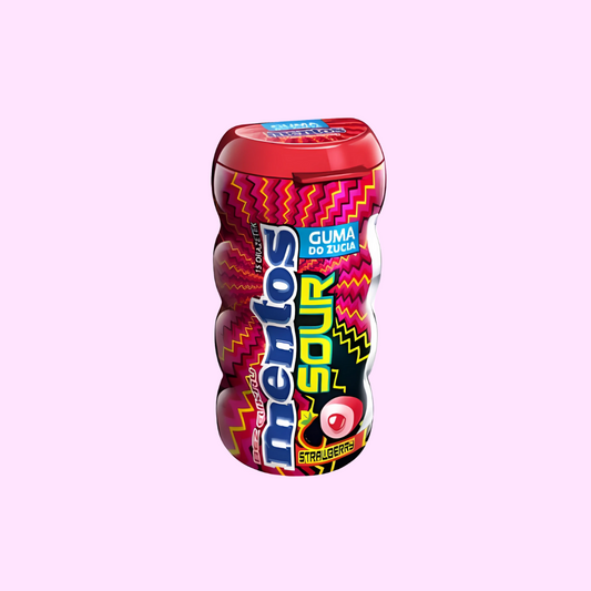 Mentos Sour Bubble Gum Strawberry 30g - SNACKS24.AT