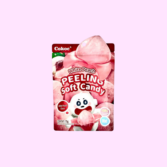 Peelable Gummies - White Peach (Pink) 75g - SNACKS24.AT