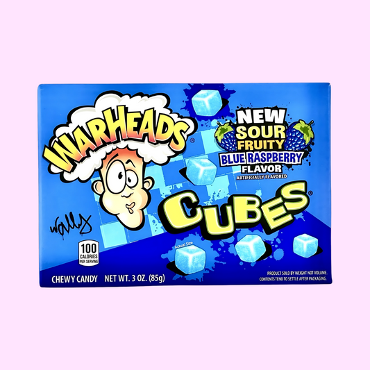 Warheads Cubes Blue Raspberry Theater Box 85g