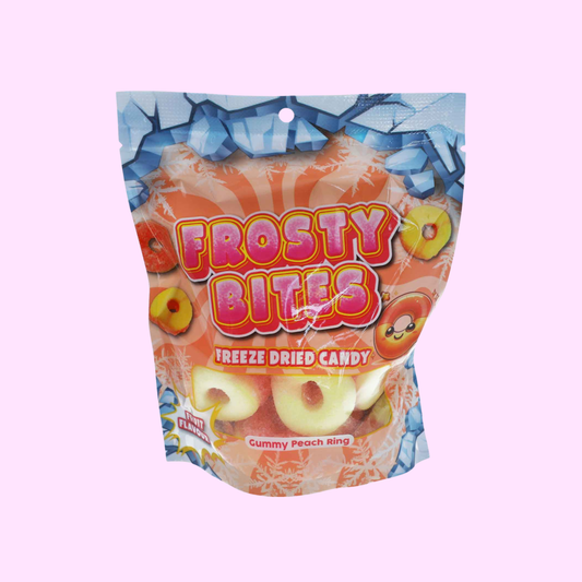 Frosty Bites Gummy Peach Rings 50g - SNACKS24.AT