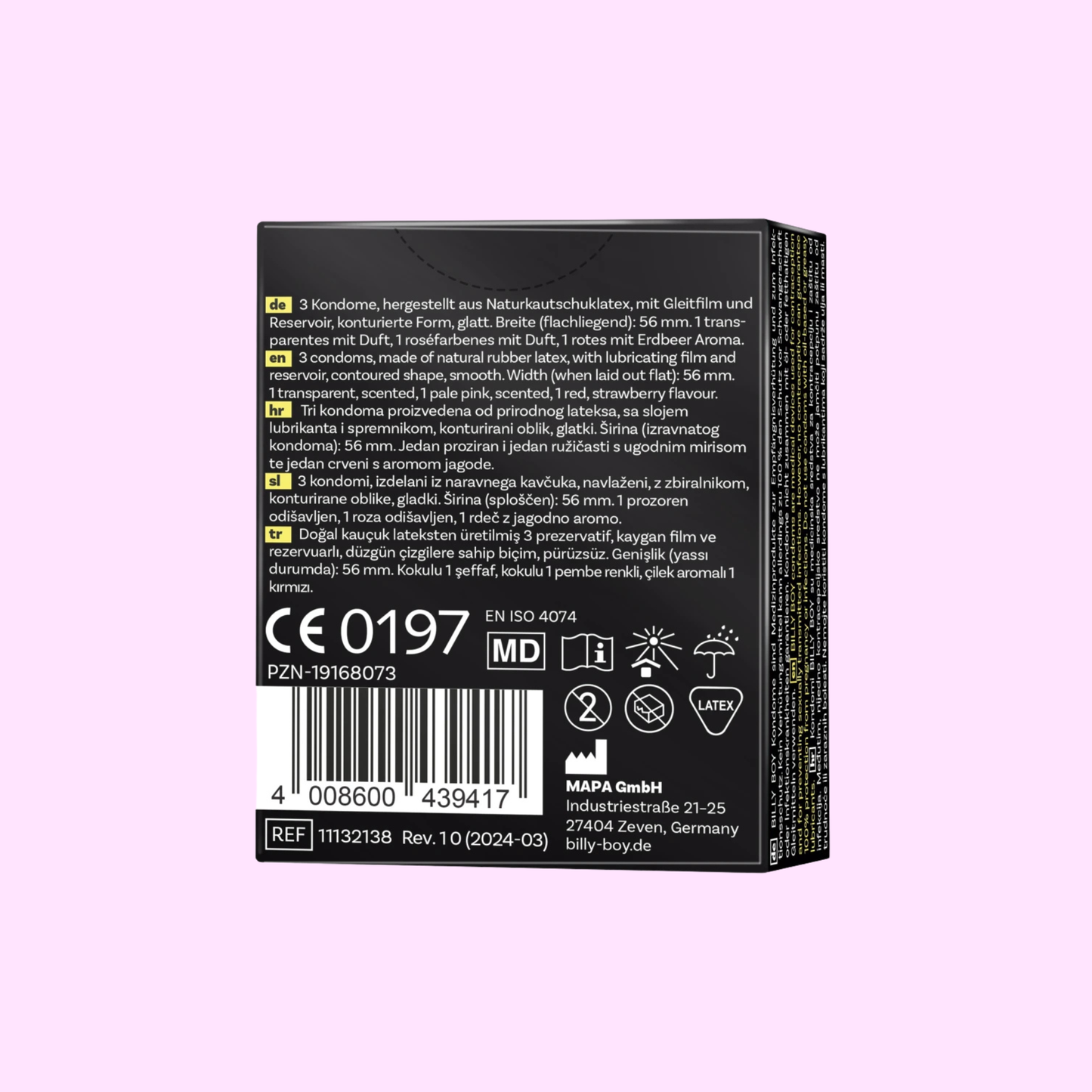 Billy Boy Kondome Sinnliche Vielfalt 3er Pack