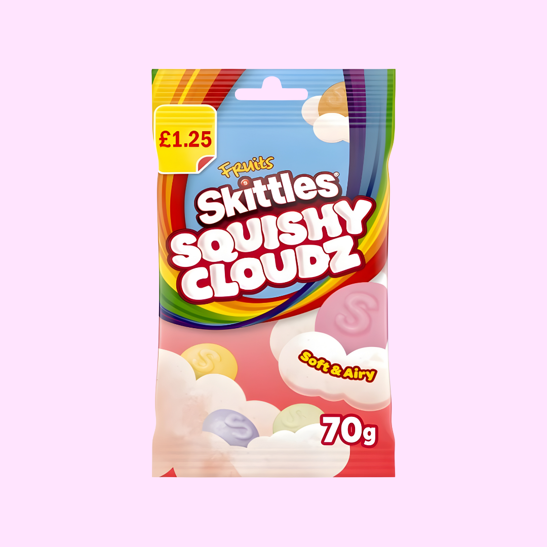 Skittles Squishy Cloudz Fruit- Red 70g - MHD 08.05.2026 - SNACKS24.AT