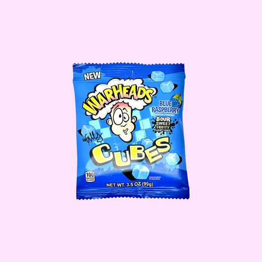 Warheads Cubes Blue Raspberry Bag 99g
