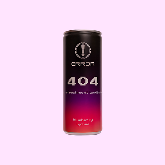 ERROR 404 – Energy Drink Heidelbeere und Lychee Ds. 0,25l