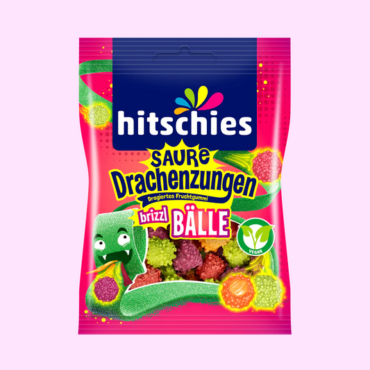 hitschies Saure Drachenzungen brizzl Bälle 100g